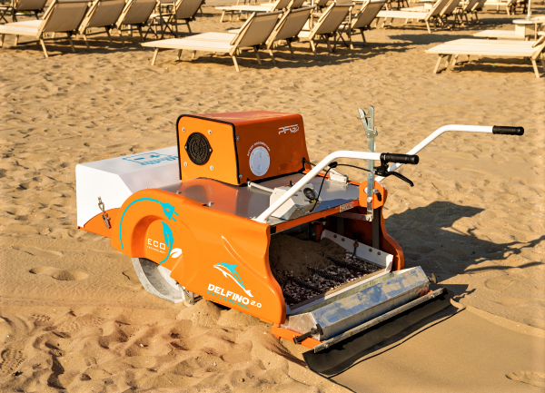 electric beach cleaner, beach cleaner, walk behind beach cleaner