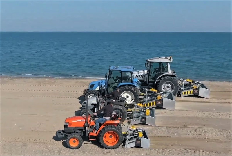 beach cleaner, Heavy-Duty beach cleaners, tractor beach cleaner